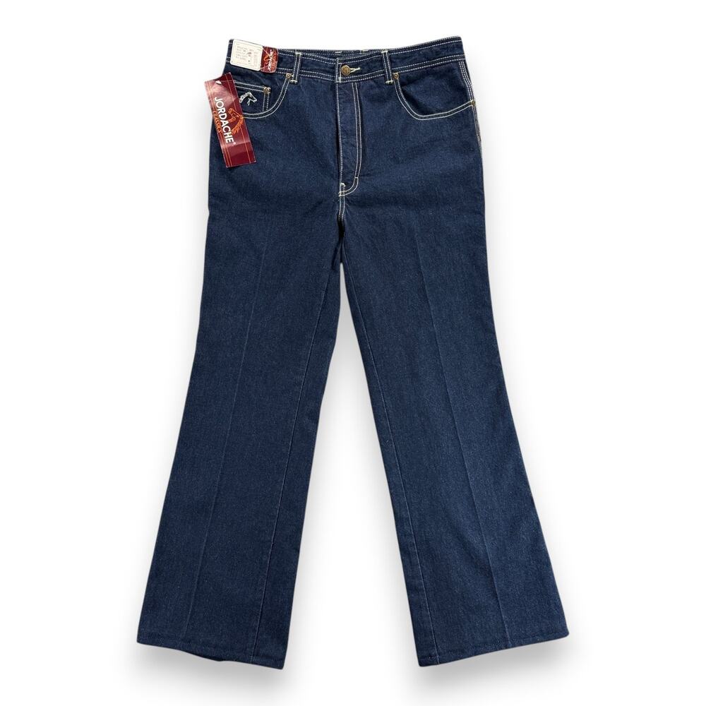 Vintage Jordache Jeans Mens 34x30 Blue Denim Bootcut Horse Deadstock Tags 80s